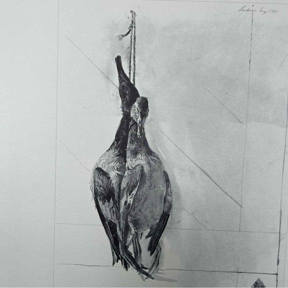 Andrew Wyeth’s “Canvasbacks” from 1962 Four Seasons Portfolio 17”x13.25
